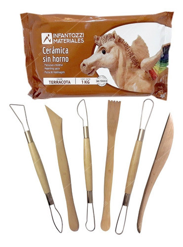 Herramientas Para Moldear Y Cerámica Sin Horno 1 Kg. 0