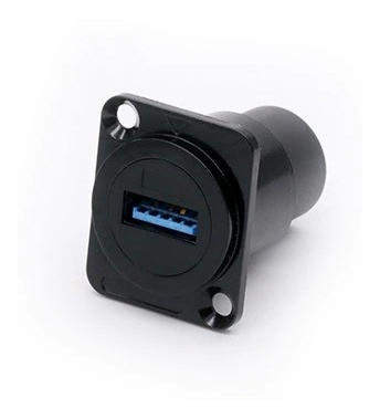 X-4  Conector Usb 3,0 Rack De Painel Fêmea Preto 1