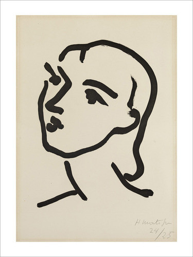 Lamina Fine Art Nadia Aux Cheveux Lisses Matisse 45x60 Myc 0