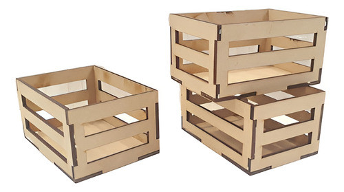 Cajón Verdulero Laser Fibrofacil Mdf 10x7x5 - 50u - New Life 0