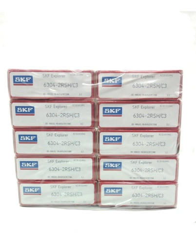 Ruleman 6304 2rs Blindado X10 Unidades  Skf 0