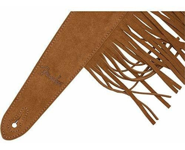 Correa De Guitarra Con Flecos Marrones Guardabarros 1