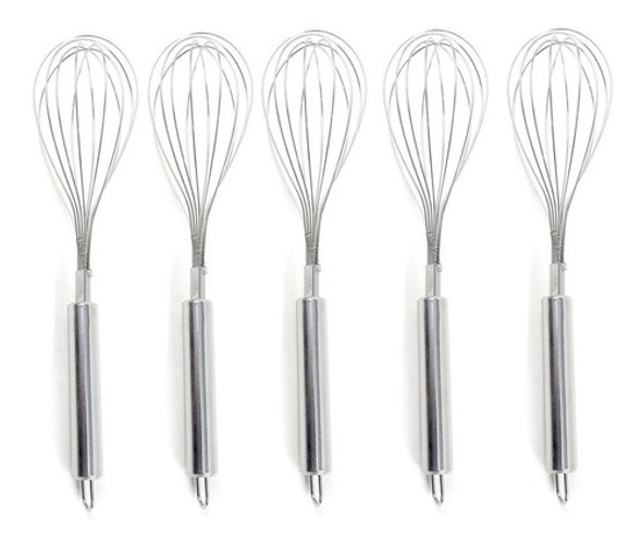 Kit 5 Batedor De Ovos Hm Aço Inox - Hm106 0 Kit 5 Batedor De Ovos Hm Aço Inox - Hm106 0