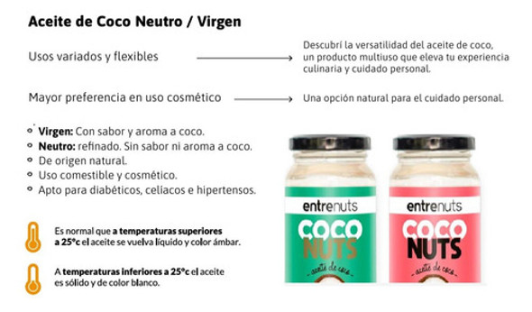 Pack.x2 - Aceite Natural De Coco  Neutro/virgen 1