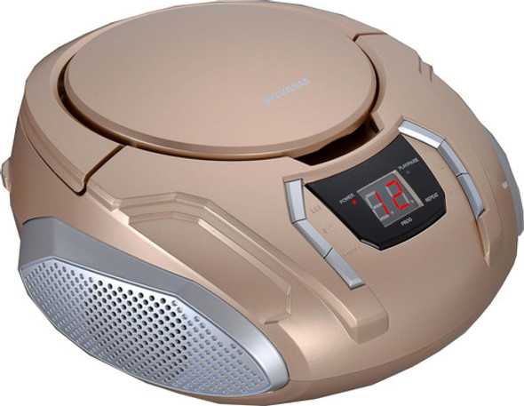 Boombox De Cd Portátil Sylvania Com Rádio Am/fm (champanhe) 1