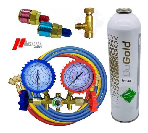 Kit Refrigeração Manifold Engate Rápido Gás R134 Válvula 0