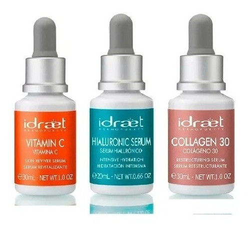 Kit Antiedad Idraet X3 Acido Hialuronico Vitamina C Colageno 0