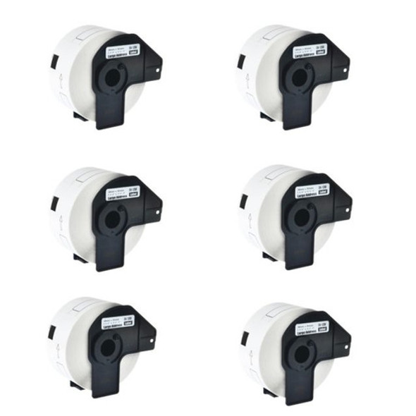 6roll Dk-1208 1-1/2  38 Mm Etiquetas De Direcciones En Un Ma 0