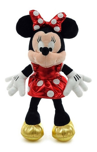 Peluche Minnie Mouse Brillosa 30cm Disney  Lic. Oficial 0