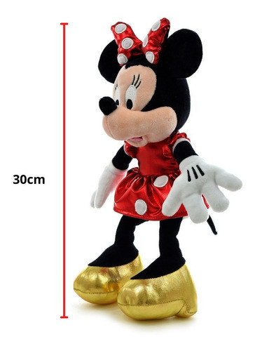 Peluche Minnie Mouse Brillosa 30cm Disney  Lic. Oficial 1