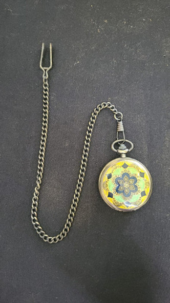 Relógio De Bolso  Quartz Antigo E Estampado 0