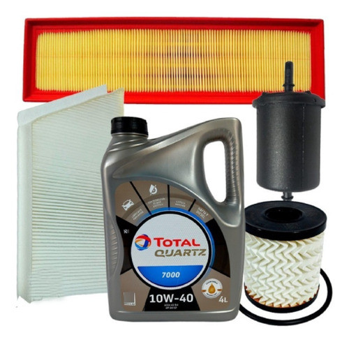 4 Filtros Originales + Aceite 7000 Peugeot 207 C 1.4 N 2009 0