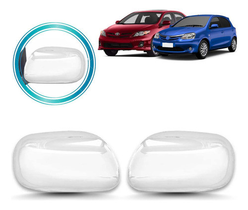 Kit Aplique Capa Retrovisor Cromado Espelhado Corolla 2010 0