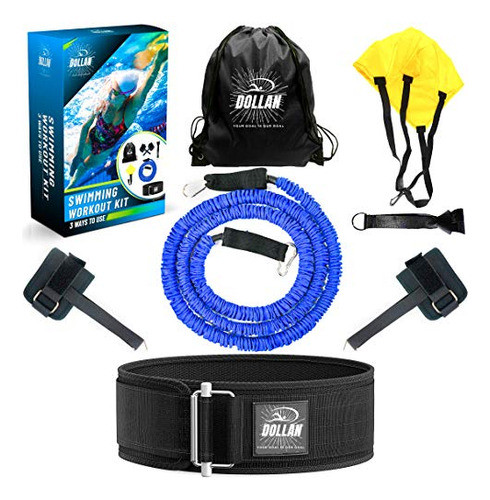 Dollan Swim Tether Kit De Natación Estacionario, Cinturón De 0