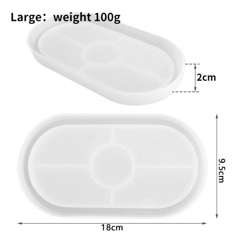 Molde Resina Plato Maceta 18cm Bandeja Yeso Cemento 1