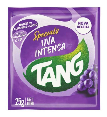 Refresco Em Pó Tang Uva Intensa Com 15 Unidades De 25gr Cada 0