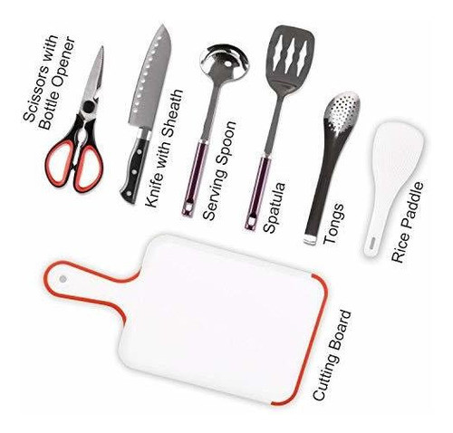 Odoland 8 Piezas Utensilios De Cocina Para Acampar Set De Vi 1