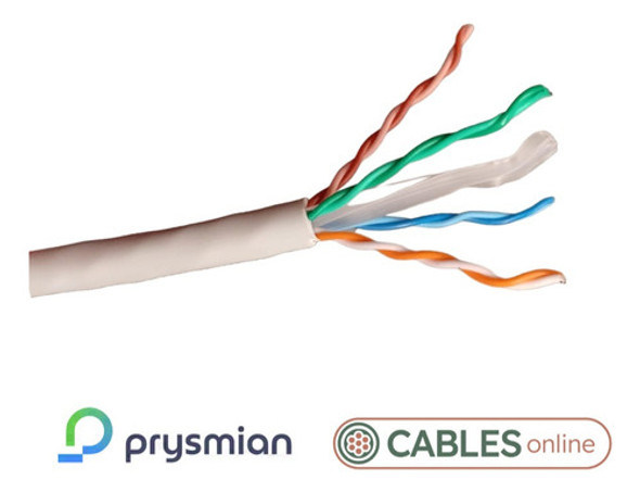 Cable De Red Utp Cat6 Libre Halógeno 4 Pares Prysmian 1m 1