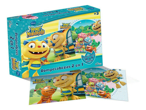 Puzzle 12 Y 6 Piezas 2 En 1 Infantil Henry Monstruito Hm102 0