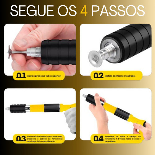 Pistola De Fixação Finca Pino Com Kit De Proteção E Maleta 1