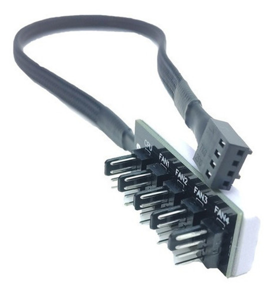 Hub Alimentação Fan Cooler Mineração 5 Portas 4 Pin Gamer 0