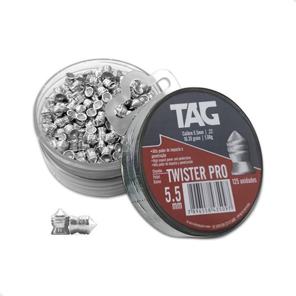 Chumbinho Para Carabina 5,5mm Twister Pro 125 Uni 0