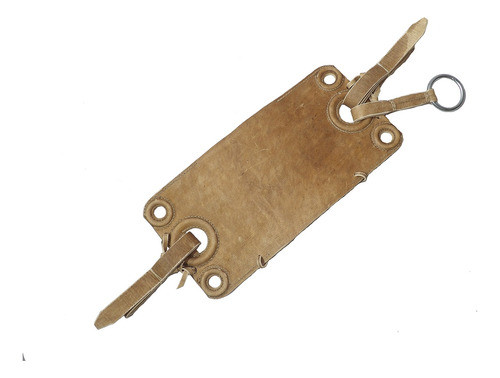 Encimera De Cuero Crudo 6 Argollas Con Correones Y Asidera 0