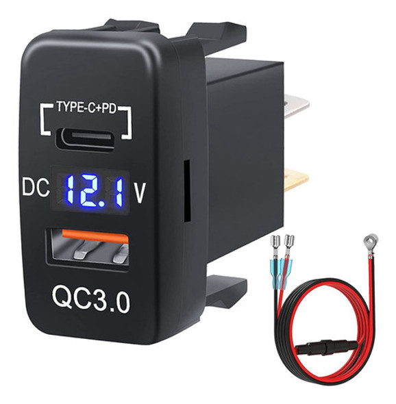 Tomada Usb 12v-24v Dual Quick Charge 3.0 E Porta Pd Usb C 1 0
