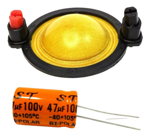 1 Reparo Corneta Driver D250x Capacitor Bipolar 47 X 100 Top 0