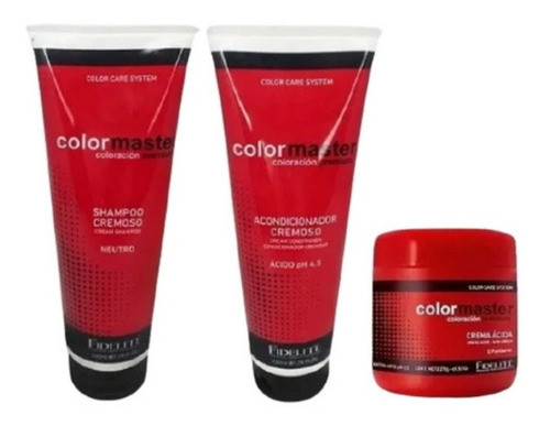 Set Shampoo + Acondicionador + Máscara Colormaster Fidelite 0