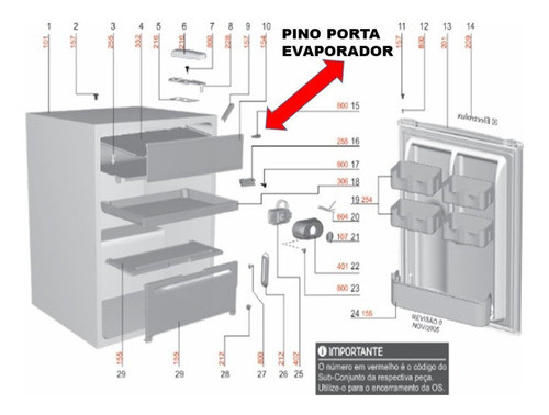 4 Pino Porta Evaporador Re80 / Re120 67493030 0
