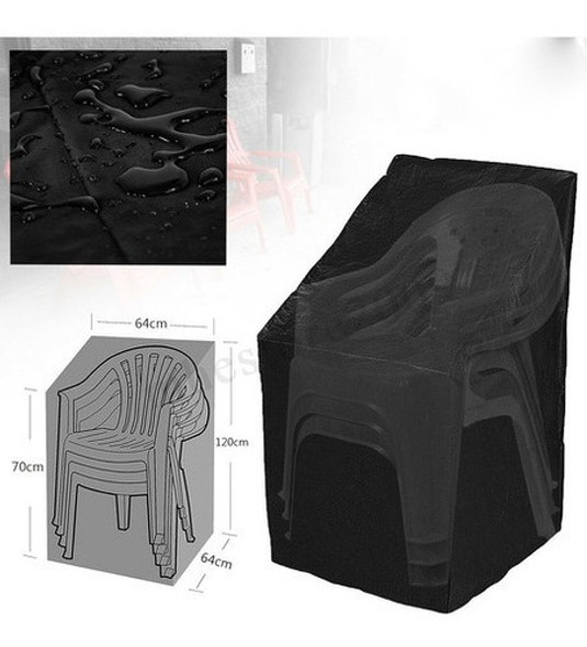 Capa De Cadeira De Empilhamento Ao Ar Livre Impermeável 1