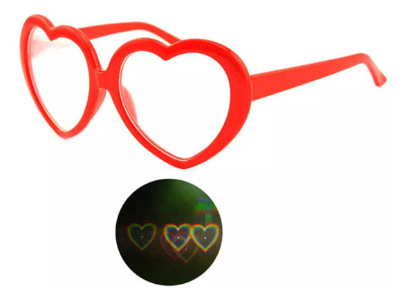 Anteojos Lentes Forma Efecto Corazón Difracción Luz N 149 0