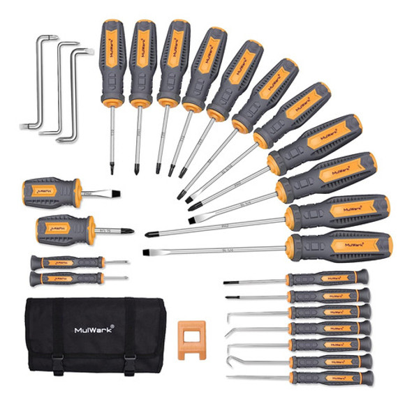 Set D/destornilladores Mulwark 26 En 1 C/estuche - Naranja 0