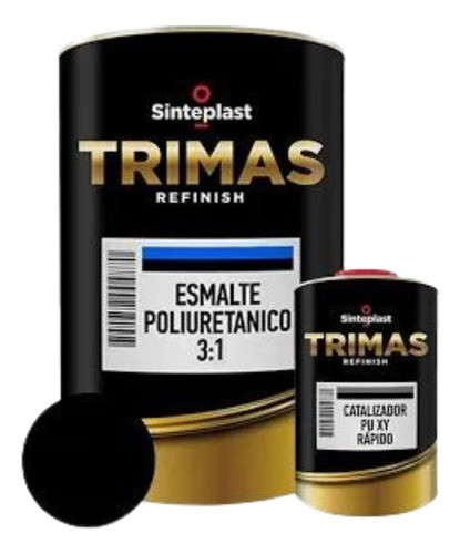 Esmaltee Poliuretaano Negro Trimas Sinteplas Refinish X 1 Lt 0