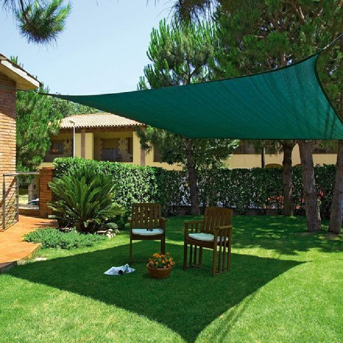 Toldo Vela Sombra Viento Y Granizo Uv 2*2 Mts Cuadrado Verde 1