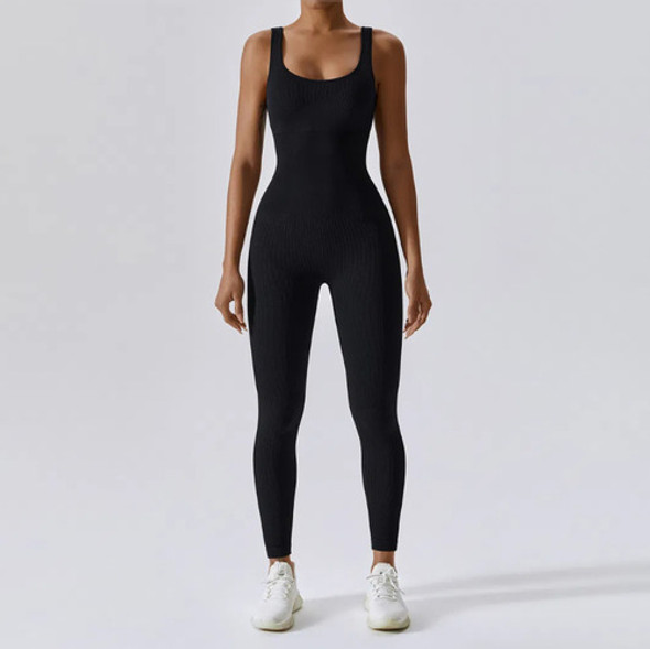 Catsuit Deportivo Casual Seamless Largo Alta Calidad She Negro M 1