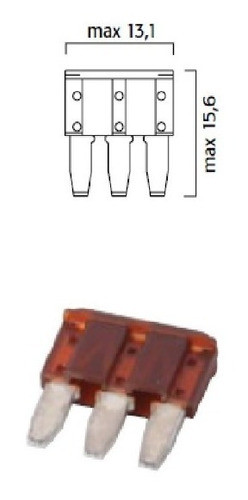 Fusible Ficha Micro 3 Patas 5-7.5-10-15-20 Amp X 5 Unidades 1