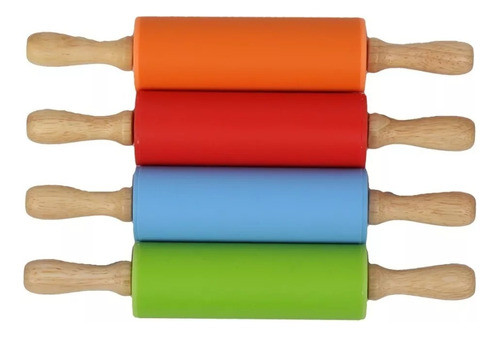Palo De Amasar De Silicona Y Madera Rodillo Cocina 30 Cm 0
