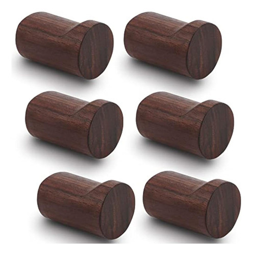 ~? Paquete De 6 Ganchos De Pared De Madera, Ganchos De Abrig 0