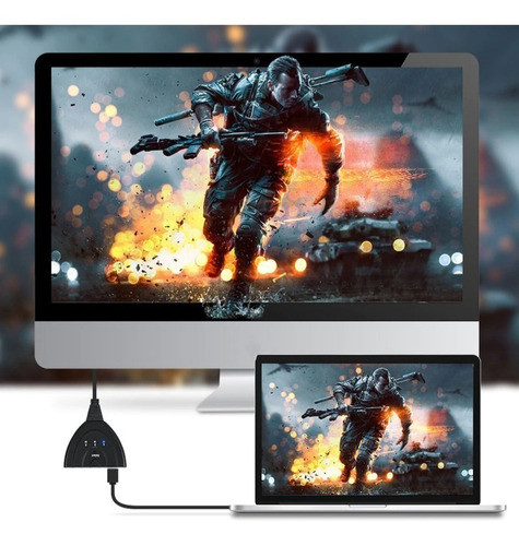 Switch Hdmi X3 Multiplicador Puertos Full Hd 1080p 1