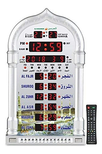 Reloj Azan Al-harameen, Reloj De Oración Led, Reloj De Pared 0