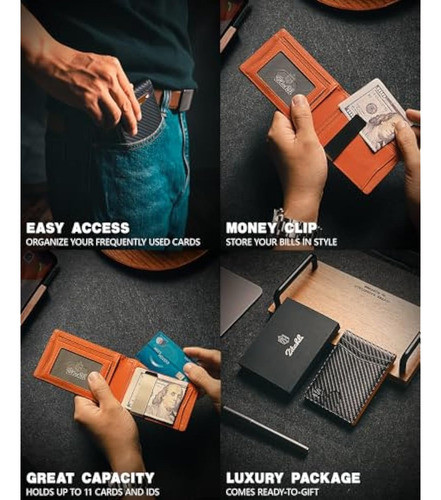 Zitahli - Carteras Delgadas Con Clip Para Dinero 1