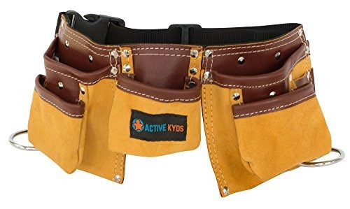 Active Kyds Leather Kids Tool Belt / Child's Tool Pouch Para 0