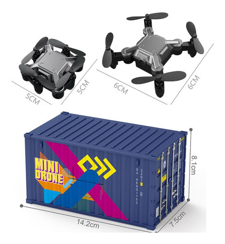 Mini Drone Dobrável, Quadricóptero Rc Com Câmera 720p 1