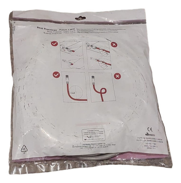 Extensão Furukawa Rj-45 F/utp Gigalan Cat.6a 8.0m (blindado) 1