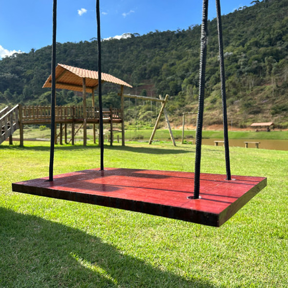Balanço De Madeira Tradicional Adulto De Pendurar Luxo 1