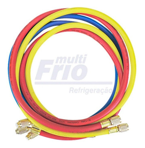Jogo De Mangueiras Manifold R410 4000psi 90 Cm Reforçada 0