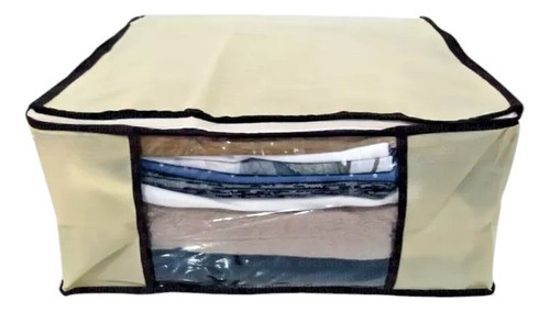 Cesto Caixa Organizadora Multiuso Com Zíper Closet Armário 0