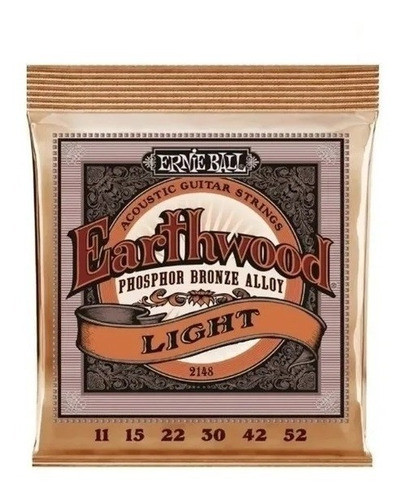 Encordoamento Ernie Ball Earthwood 011 Phosphor Violão Aço 0